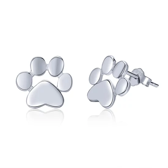 (image pour) Clous d'Oreilles Style PANDORA Patte mignonne - SCE407-2