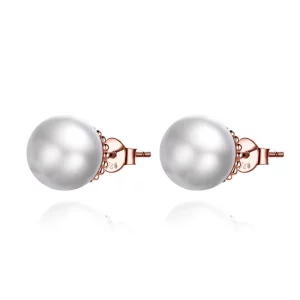 (image pour) Clous d'Oreilles Style PANDORA perle - SCE609