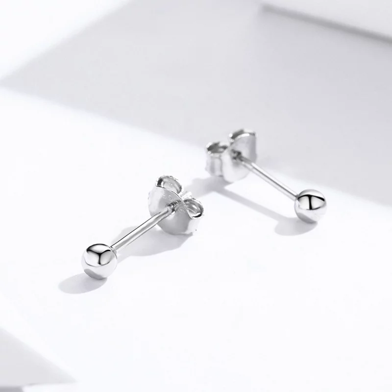 (image pour) Clous d'Oreilles Style PANDORA Petite balle - SCE581 - Afficher 2
