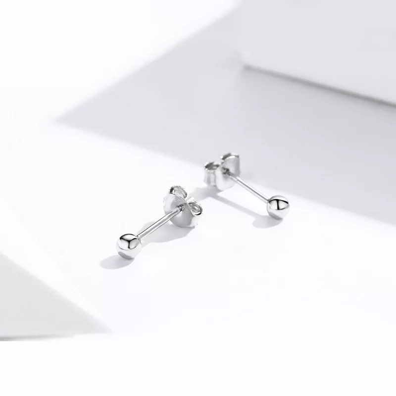(image pour) Clous d'Oreilles Style PANDORA Petite balle - SCE581 - Afficher 4
