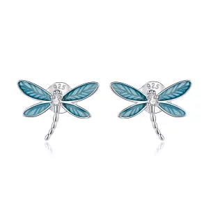 (image pour) Clous d'Oreilles Style PANDORA Petite libellule - BSE455