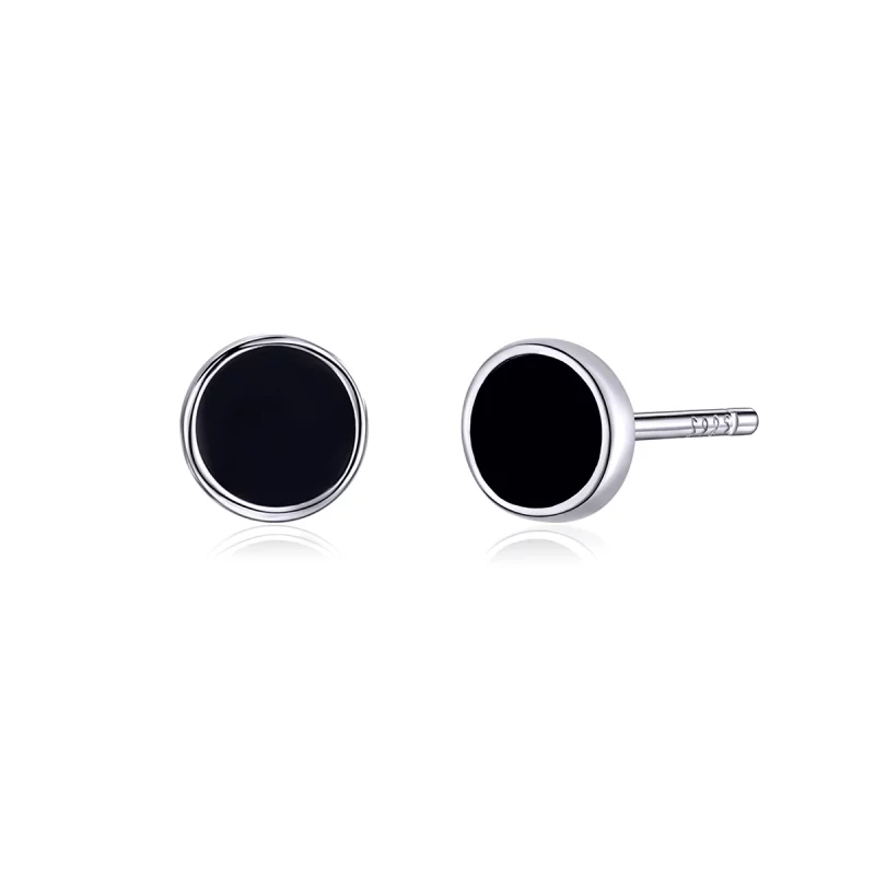 (image pour) Clous d'Oreilles Style PANDORA Petite pièce ronde - SCE694
