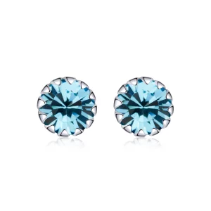 Clous d'Oreilles Style PANDORA Pierre de naissance décembre - SCE862-12 (image pour) Clous d'Oreilles Style PANDORA Pierre de naissance décembre - SCE862-12