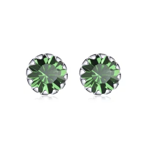 Clous d'Oreilles Style PANDORA Pierre de naissance mai - SCE862-5 (image pour) Clous d'Oreilles Style PANDORA Pierre de naissance mai - SCE862-5
