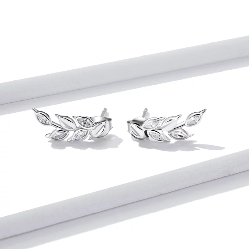 (image pour) Clous d'Oreilles Style PANDORA Épis de blé brillants - BSE415 - Afficher 2