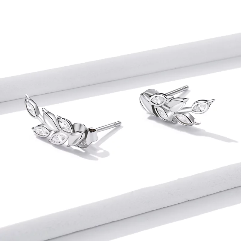 (image pour) Clous d'Oreilles Style PANDORA Épis de blé brillants - BSE415 - Afficher 4