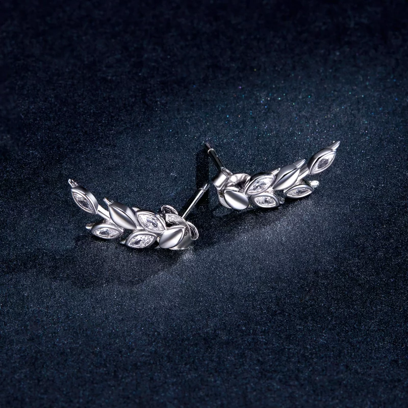 (image pour) Clous d'Oreilles Style PANDORA Épis de blé brillants - BSE415 - Afficher 5