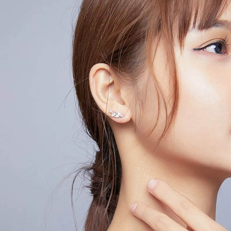 (image pour) Clous d'Oreilles Style PANDORA Épis de blé brillants - BSE415 - Afficher 8