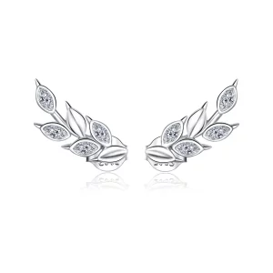 (image pour) Clous d'Oreilles Style PANDORA Épis de blé brillants - BSE415