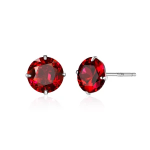 (image pour) Clous d'Oreilles Style PANDORA rubis - BSE166-RD