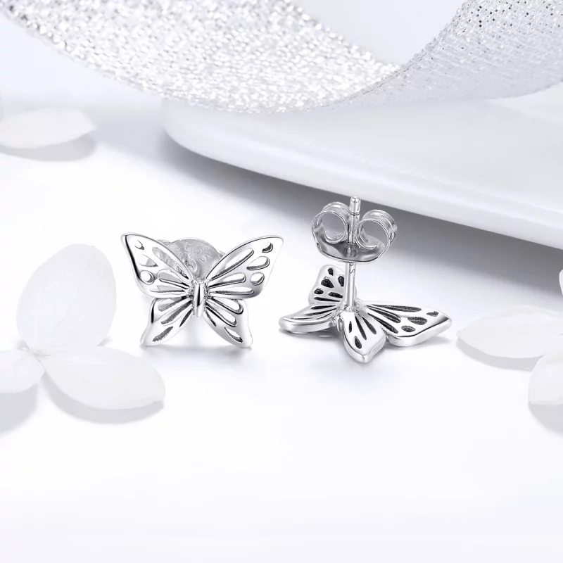 (image pour) Clous d'Oreilles Style PANDORA Rêve de papillon - SCE452 - Afficher 6