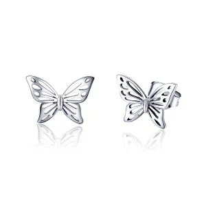 Clous d'Oreilles Style PANDORA Rêve de papillon - SCE452 (image pour) Clous d'Oreilles Style PANDORA Rêve de papillon - SCE452