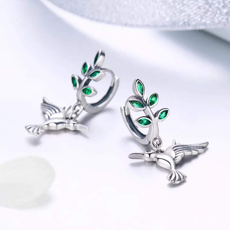 (image pour) Clous d'Oreilles Style PANDORA Salutations des colibris - SCE464 - Afficher 5