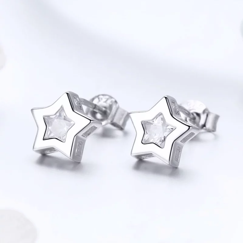 (image pour) Clous d'Oreilles Style PANDORA Secret des étoiles - SCE437 - Afficher 4
