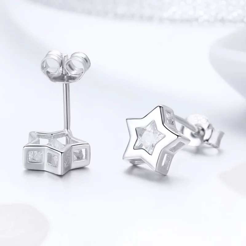 (image pour) Clous d'Oreilles Style PANDORA Secret des étoiles - SCE437 - Afficher 6