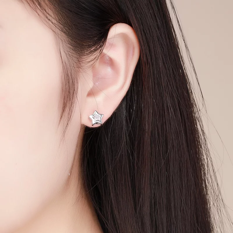 (image pour) Clous d'Oreilles Style PANDORA Secret des étoiles - SCE437 - Afficher 7