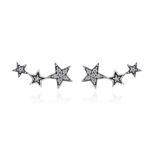 (image pour) Clous d'Oreilles Style PANDORA Secrets d'étoiles - SCE175