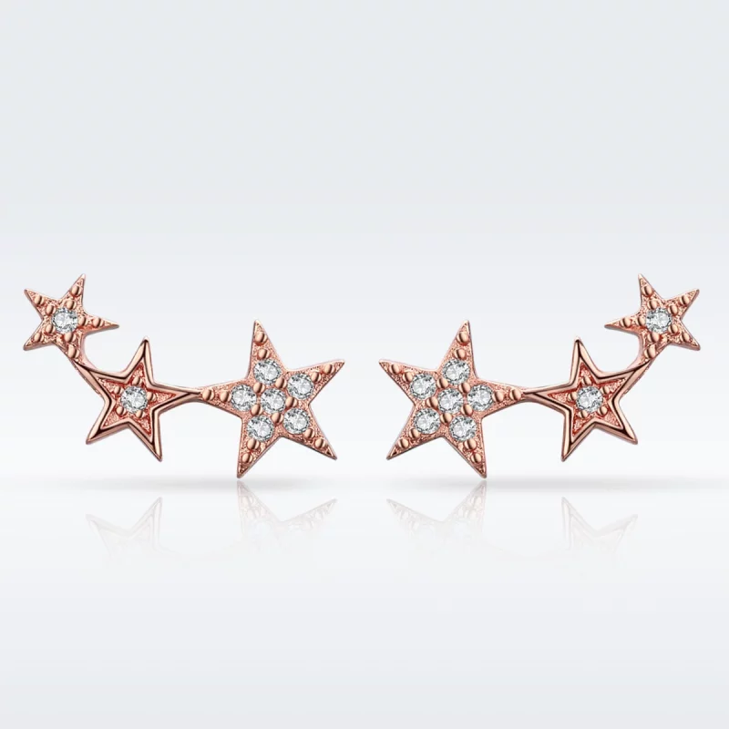 (image pour) Clous d'Oreilles Style PANDORA Secrets d'étoiles - SCE291 - Afficher 4