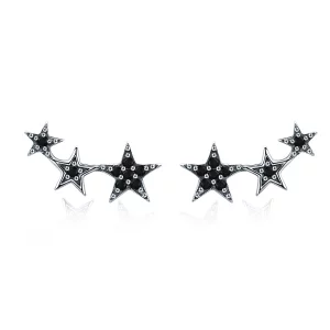 (image pour) Clous d'Oreilles Style PANDORA Secrets d'étoiles - SCE292