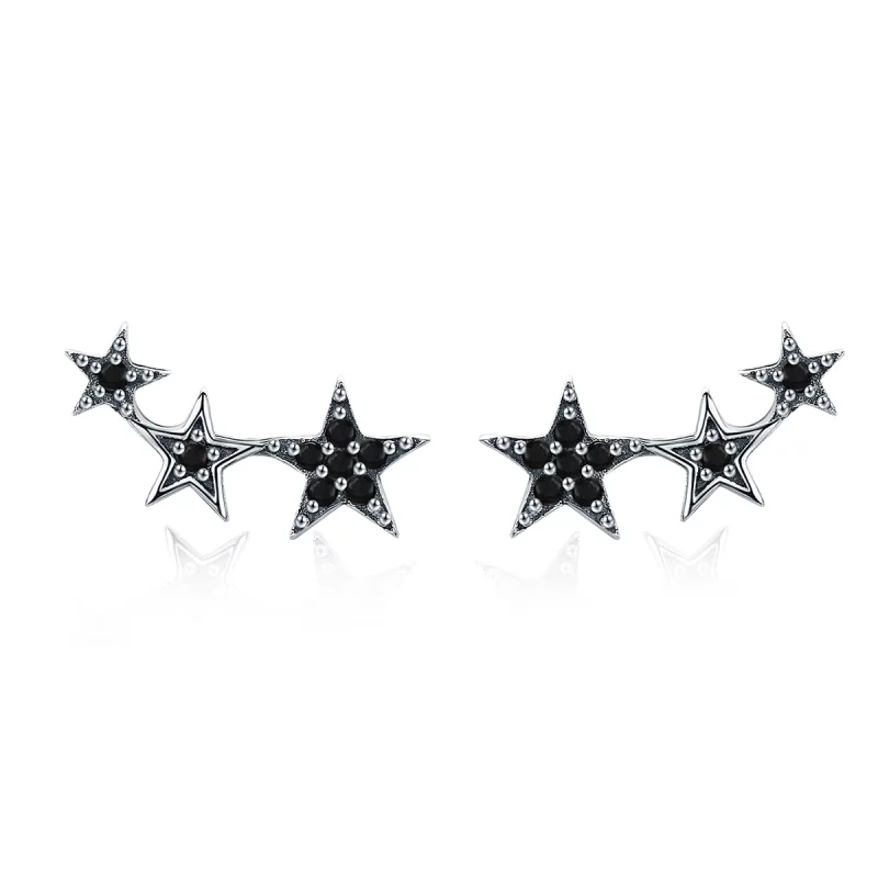 (image pour) Clous d'Oreilles Style PANDORA Secrets d'étoiles - SCE292