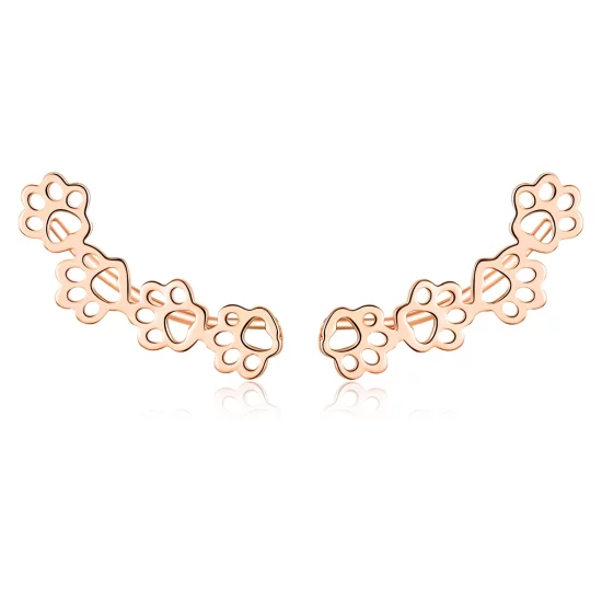 (image pour) Clous d'Oreilles Style PANDORA Sentier des pattes - SCE430-C