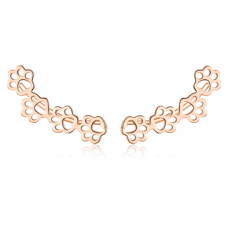 (image pour) Clous d'Oreilles Style PANDORA Sentier des pattes - SCE430-C
