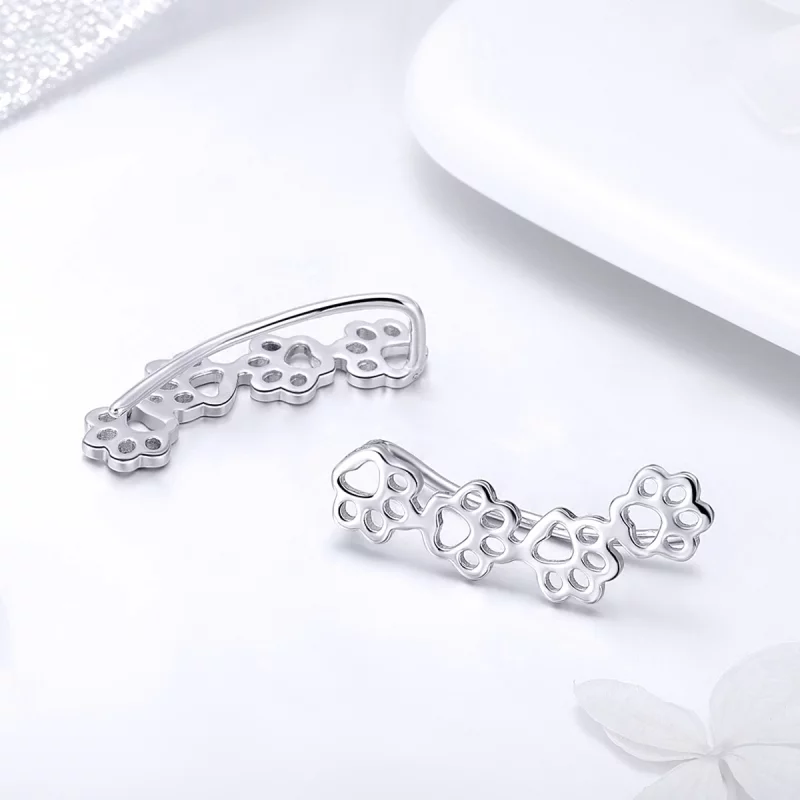 (image pour) Clous d'Oreilles Style PANDORA Sentier des pattes - SCE430 - Afficher 4