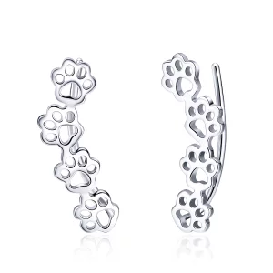 (image pour) Clous d'Oreilles Style PANDORA Sentier des pattes - SCE430