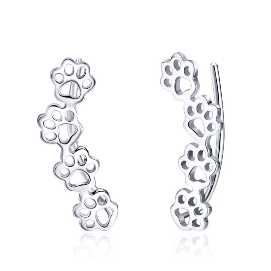 (image pour) Clous d'Oreilles Style PANDORA Sentier des pattes - SCE430