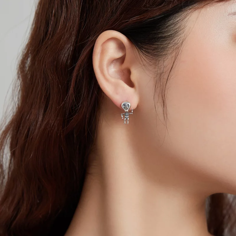 (image pour) Clous d'Oreilles Style PANDORA Squelette cool - SCE1110 - Afficher 7