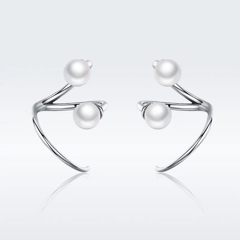 (image pour) Clous d'Oreilles Style PANDORA Te tendre - SCE306 - Afficher 3