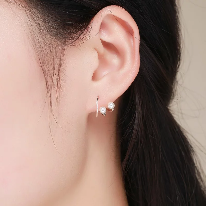 (image pour) Clous d'Oreilles Style PANDORA Te tendre - SCE306 - Afficher 6
