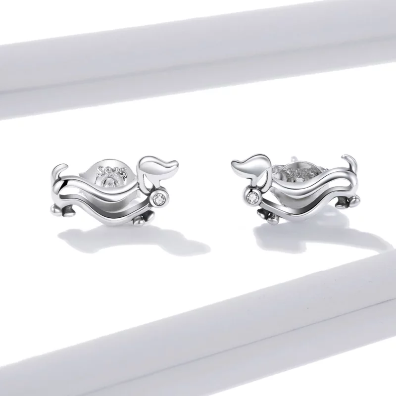 (image pour) Clous d'Oreilles Style PANDORA Teckel - SCE952 - Afficher 3