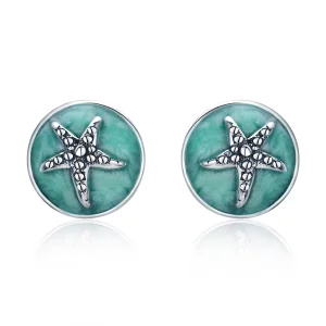(image pour) Clous d'Oreilles Style PANDORA Étoile de mer fantastique - SCE205
