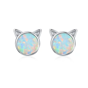 Clous d'Oreilles Style PANDORA Étoile miaou - SCE538-Q (image pour) Clous d'Oreilles Style PANDORA Étoile miaou - SCE538-Q