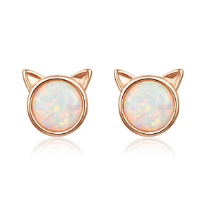 Clous d'Oreilles Style PANDORA Étoile miaou - SCE538 (image pour) Clous d'Oreilles Style PANDORA Étoile miaou - SCE538