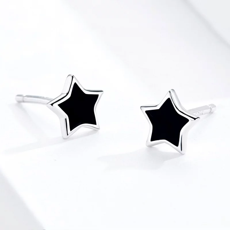 (image pour) Clous d'Oreilles Style PANDORA Étoiles - BSE275 - Afficher 4