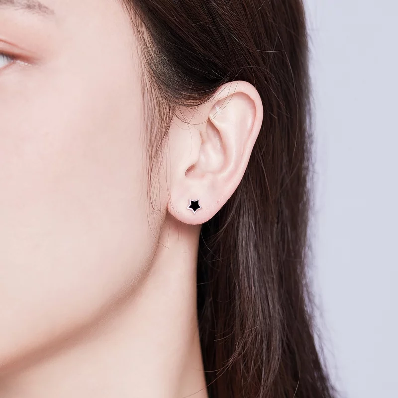 (image pour) Clous d'Oreilles Style PANDORA Étoiles - BSE275 - Afficher 6