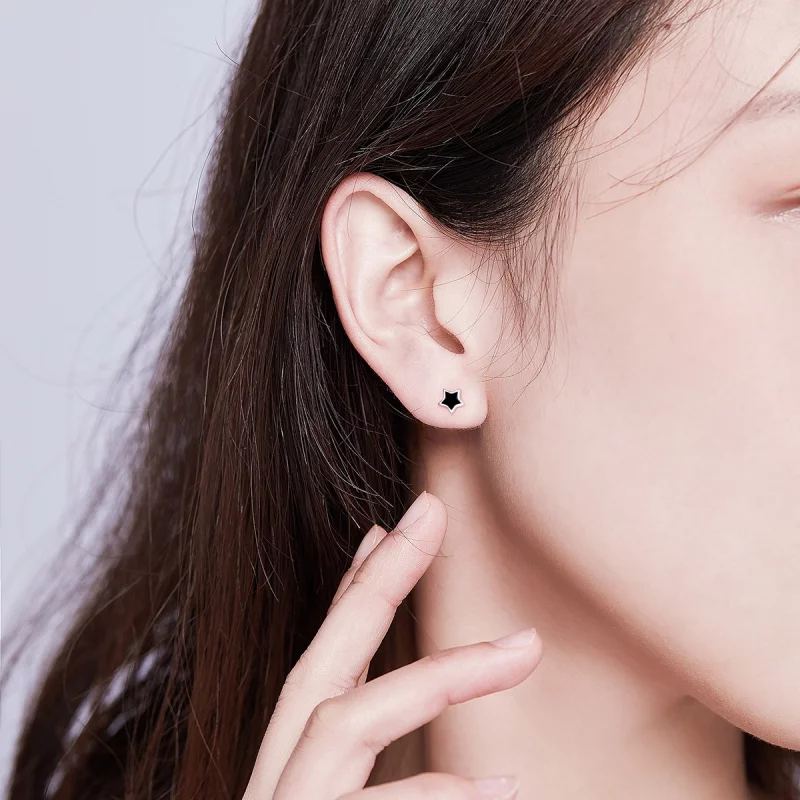 (image pour) Clous d'Oreilles Style PANDORA Étoiles - BSE275 - Afficher 7