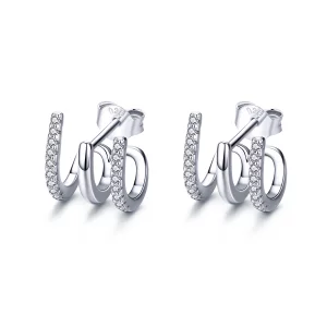 (image pour) Clous d'Oreilles Style PANDORA Tourner - SCE585