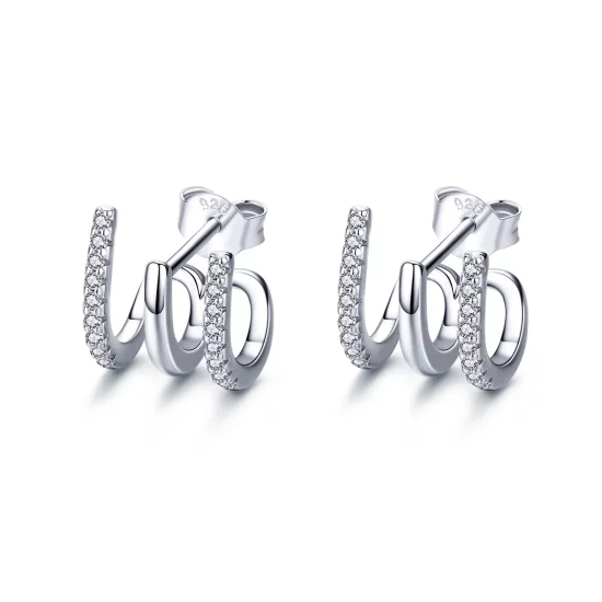 (image pour) Clous d'Oreilles Style PANDORA Tourner - SCE585