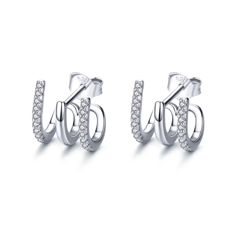 (image pour) Clous d'Oreilles Style PANDORA Tourner - SCE585