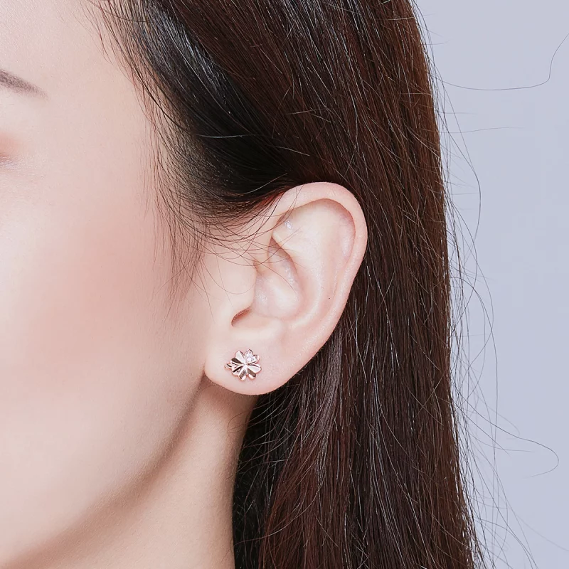 (image pour) Clous d'Oreilles Style PANDORA Trèfle - BSE233 - Afficher 7