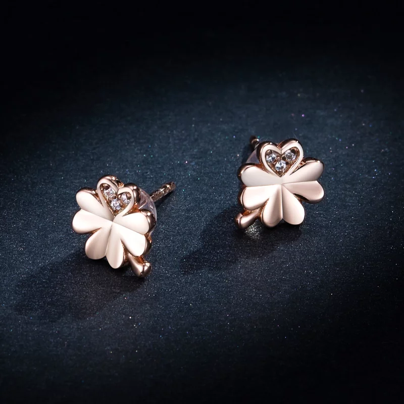(image pour) Clous d'Oreilles Style PANDORA Trèfle - BSE233 - Afficher 8