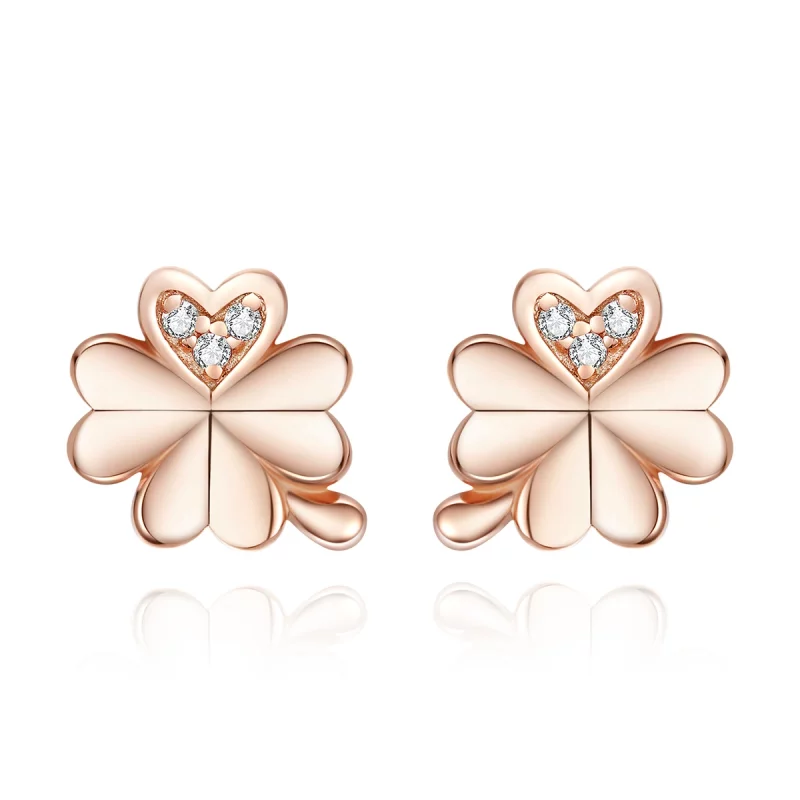 (image pour) Clous d'Oreilles Style PANDORA Trèfle - BSE233