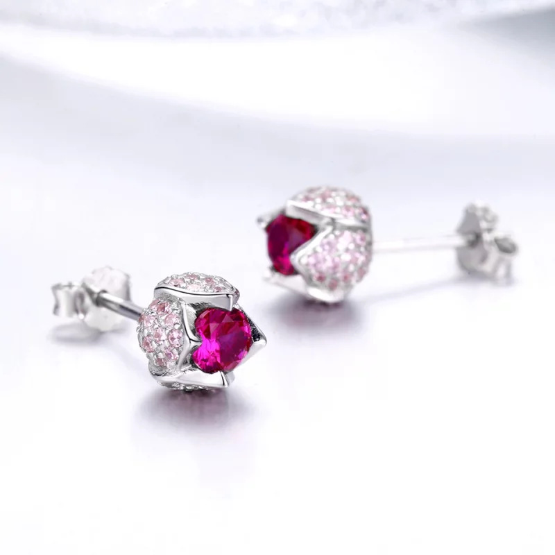 (image pour) Clous d'Oreilles Style PANDORA Tulipe - BSE042 - Afficher 3