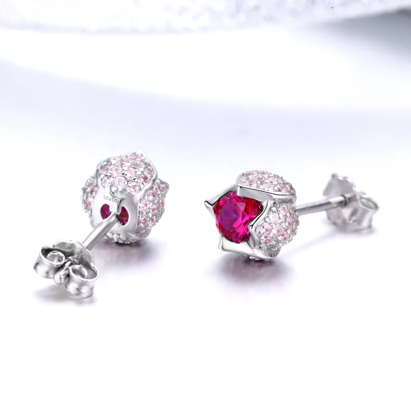 (image pour) Clous d'Oreilles Style PANDORA Tulipe - BSE042 - Afficher 4
