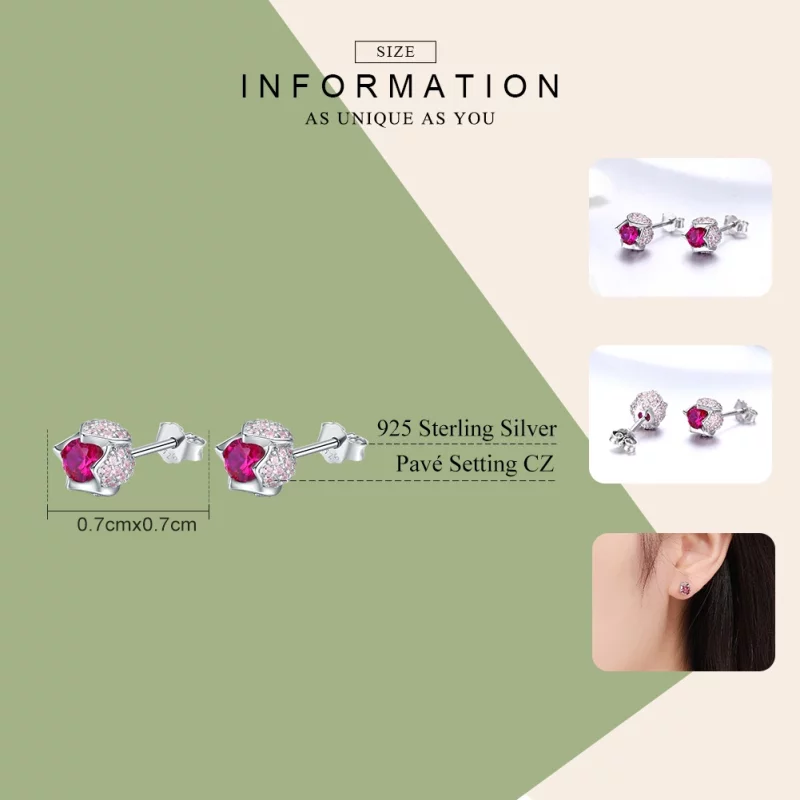 (image pour) Clous d'Oreilles Style PANDORA Tulipe - BSE042 - Afficher 7