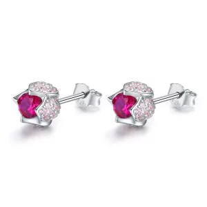 Clous d'Oreilles Style PANDORA Tulipe - BSE042 (image pour) Clous d'Oreilles Style PANDORA Tulipe - BSE042