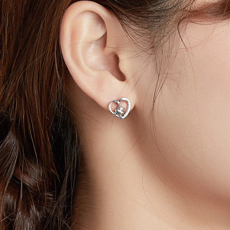 (image pour) Clous d'Oreilles Style PANDORA Vache mignonne - SCE984 - Afficher 6